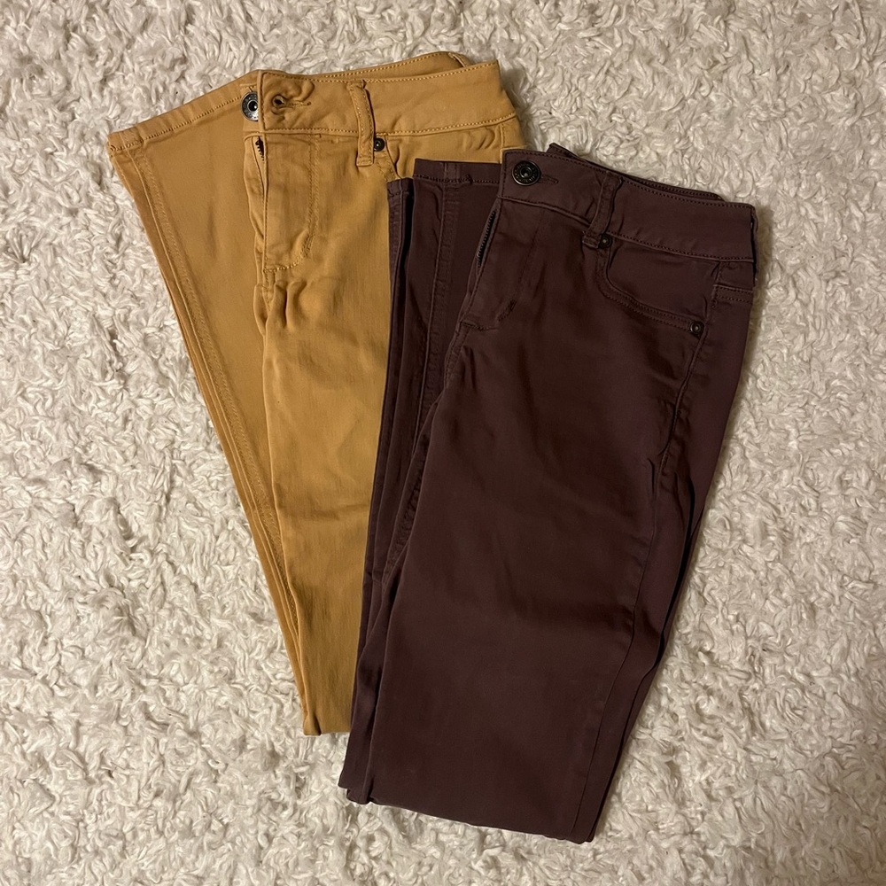Woman’s Mustard & Mauve Pants
